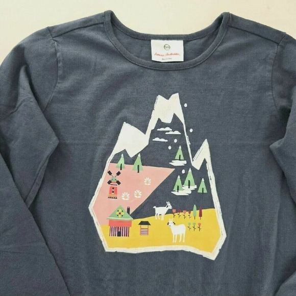 EUC Hanna Anderson Graphic Tee Flocked Holiday 10 Girls - Picture 2 of 4